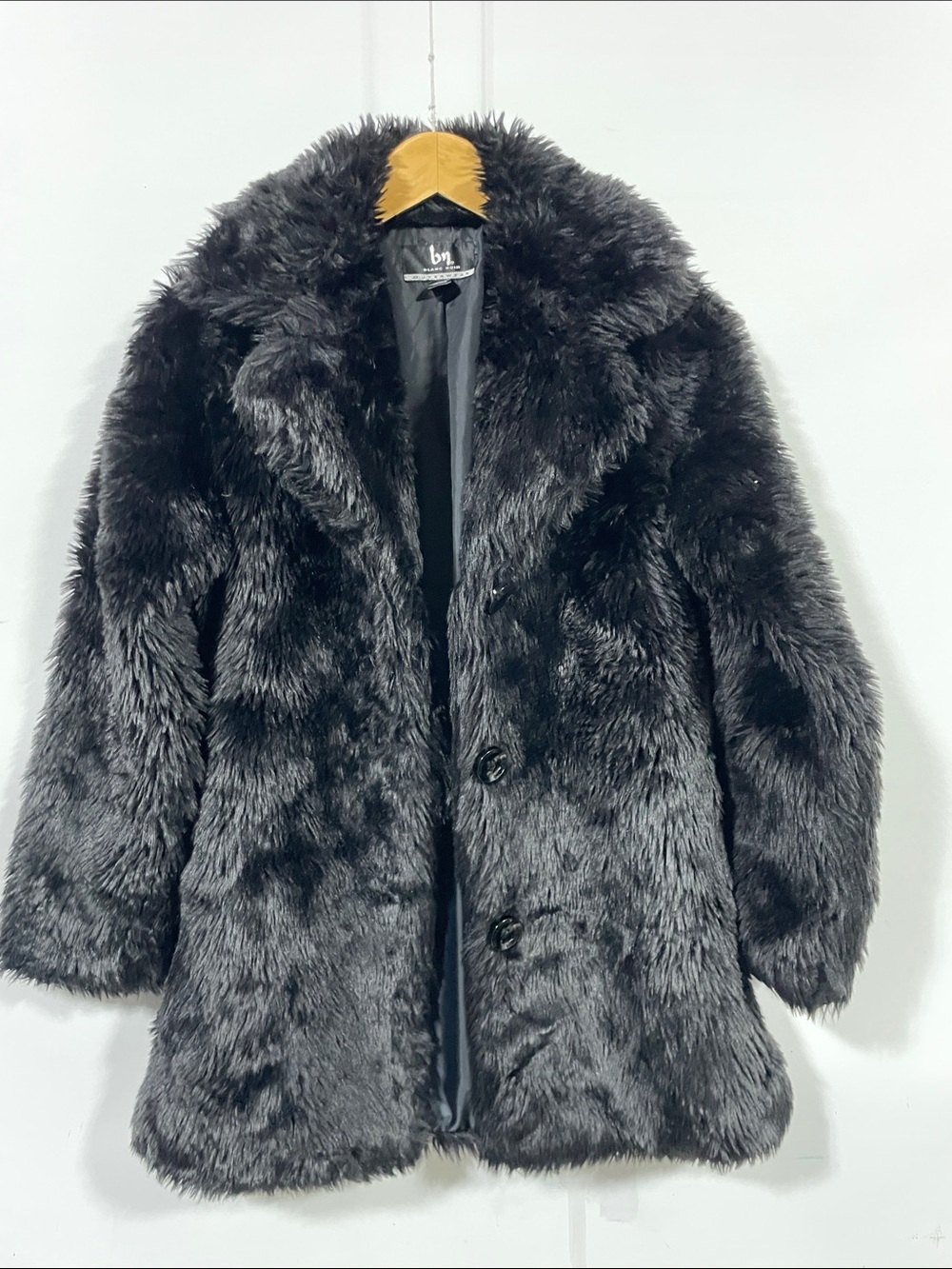 blanc noir Charcoal Faux Fur Teddy Jacket